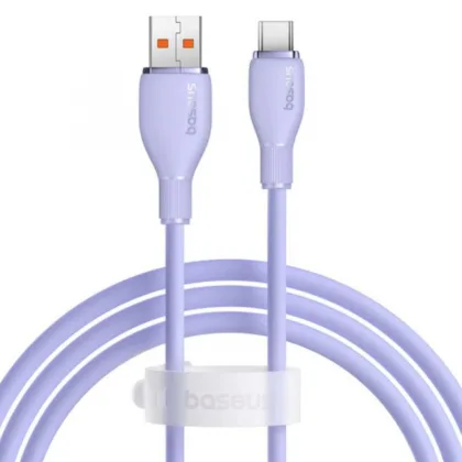 Кабель Baseus Pudding Series USB to Type-C 100W (2m) purple