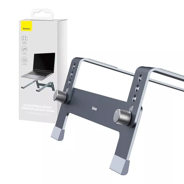 Підставка для ноутбука Baseus UltraStable Desktop Stand (4-Gear Adjustable) Grey - Зображення 6