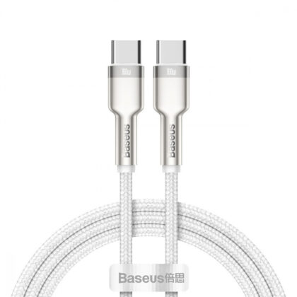 Кабель Baseus Cafule Metal Type-C to Type-C 100W (1m) white