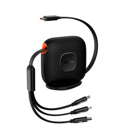 Кабель Baseus Traction Series Retractable 3-in-1 Fast Charging Type-C (Micro USB+Lightning+Type-C) 100W (1.7m) black