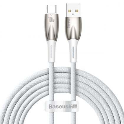 Кабель Baseus Glimmer Series Fast Charging Type-C 100W (2m) white