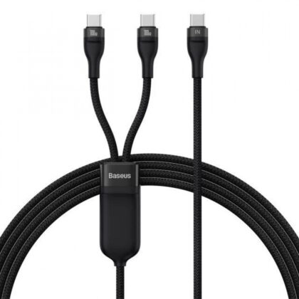 Кабель Baseus Flash Series 2 One-for-Two Fast Charging Type-C (Type-C + Type-C) 100W (1.5m) black