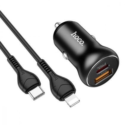 Автомобільний зарядний пристрій Hoco NZ5 PD30W+QC3.0 (з швидкою зарядкою) Black