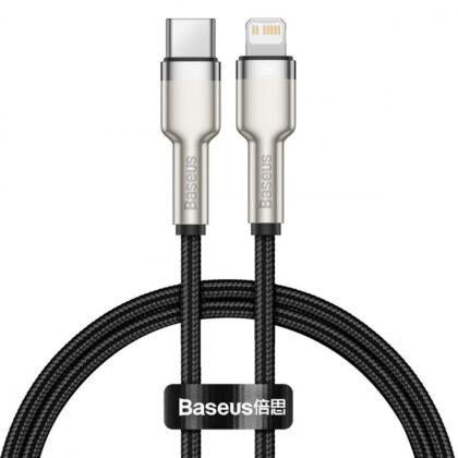 Кабель Baseus Cafule Metal Type-C to Lightning PD 20W (0.25m) black