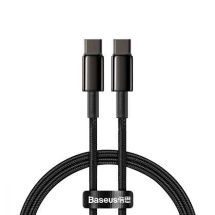 Кабель Baseus Tungsten Gold Type-C to Type-C 100W (1m) black