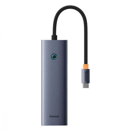 Type-C-Хаб Baseus UltraJoy Series 6-Port (Type-C to HDMI + USB3.0*3 + PD + RJ45) gray