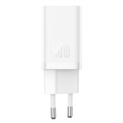 Мережевий зарядний пристрій Baseus GaN5 Pro 40W Fast Charger Type-C+Type-C White