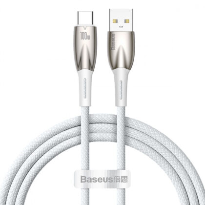 Кабель Baseus Glimmer Series Fast Charging Type-C 100W (1m) white