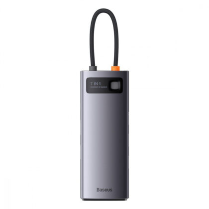 USB-Хаб Baseus Metal Gleam Series 7-in-1 (Type-C to HDMI*2+USB3.0*3+PD+RJ45) gray