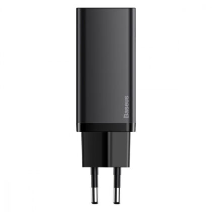 МЗП Baseus GaN2 Lite Quick Charger 65W (1 Type-C + 1 USB) black