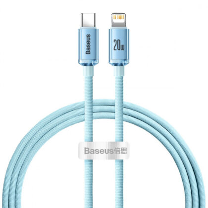 Кабель Baseus Crystal Shine Series Type-C to Lightning 20W (1.2m) sky blue