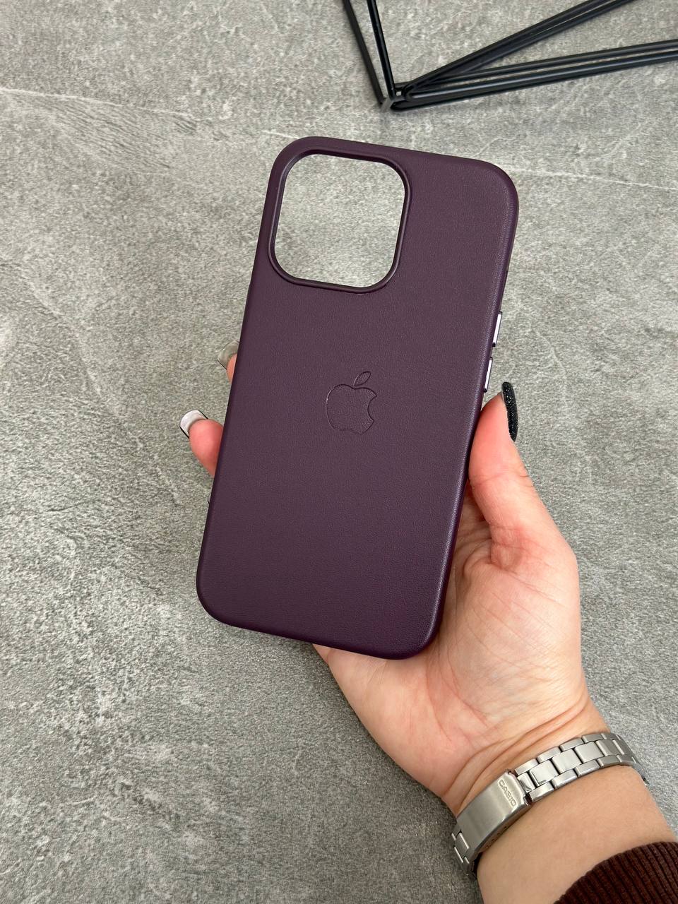 Чохол шкіряний Leather case with MagSafe + Animation for iPhone 13 Original Quality - Зображення 4