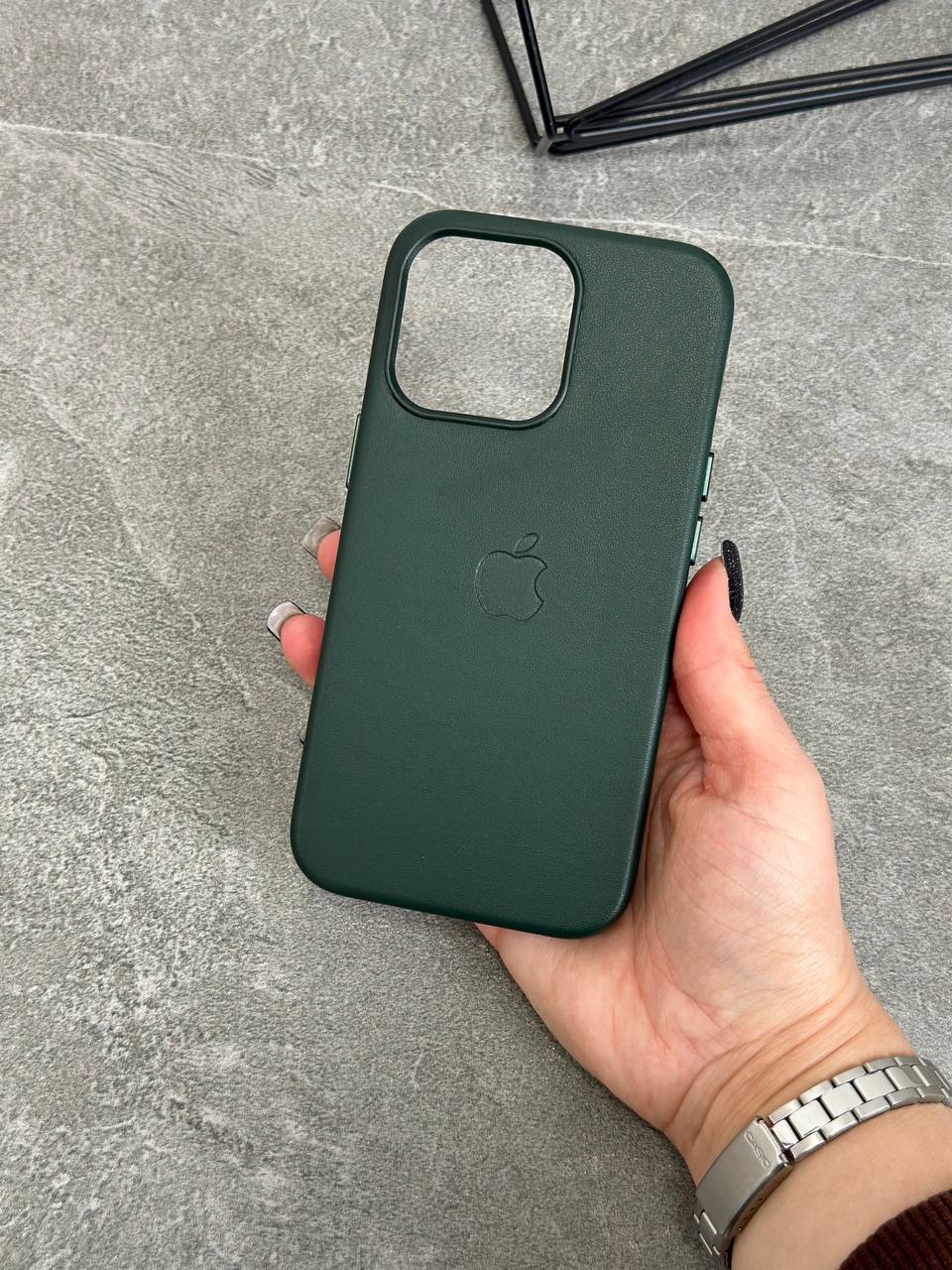 Чохол шкіряний Leather case with MagSafe + Animation for iPhone 13 Original Quality - Зображення 6