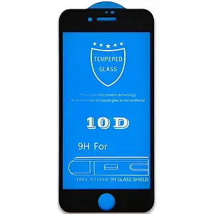 Захисне скло 10D для iPhone 6 6s Black