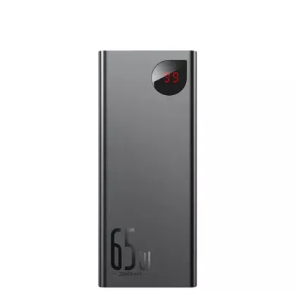 Повербанк для ноутбука Power Bank Baseus Adaman Digital Display 20000mAh 65W Black