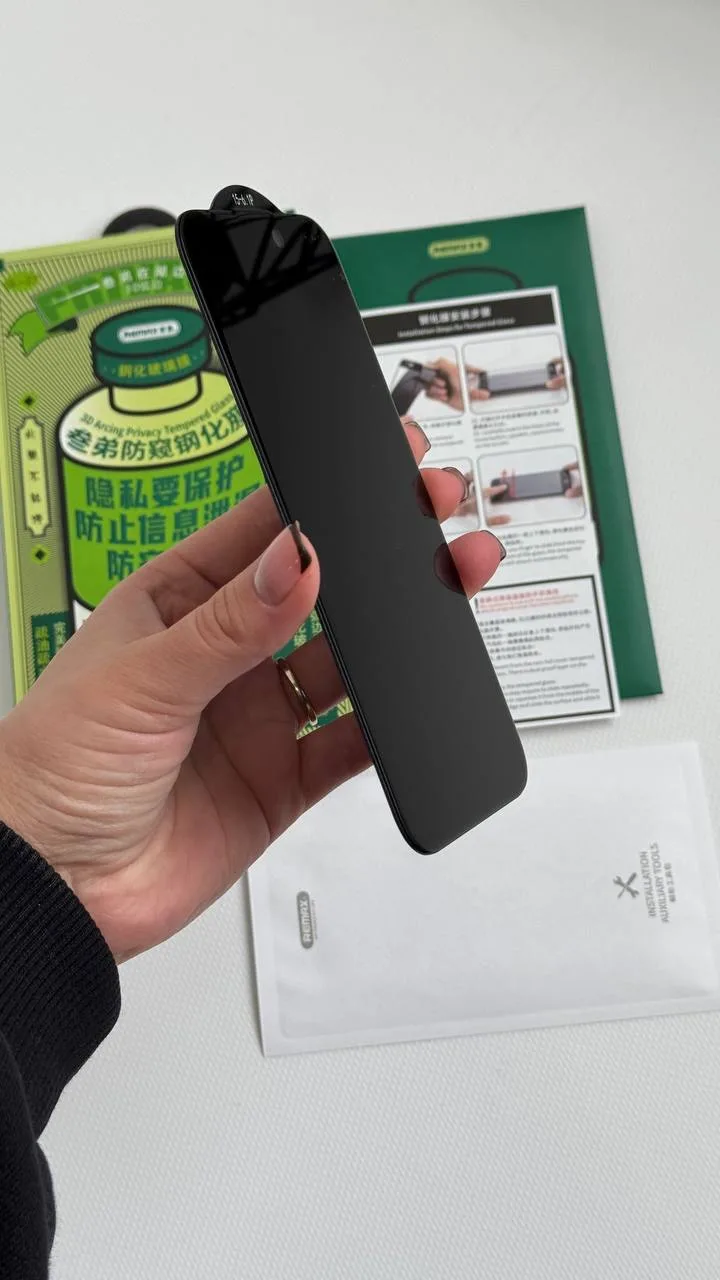 Захисне скло анти-шпигун Remax Privacy 3D GL-27 для Apple iPhone 15 - Зображення 8