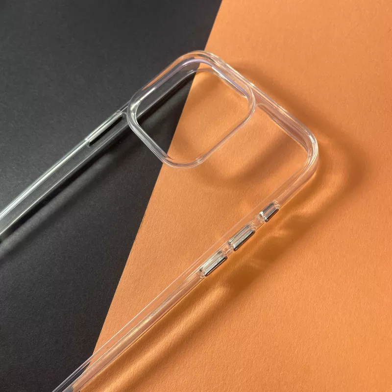 a clear phone case with many ports