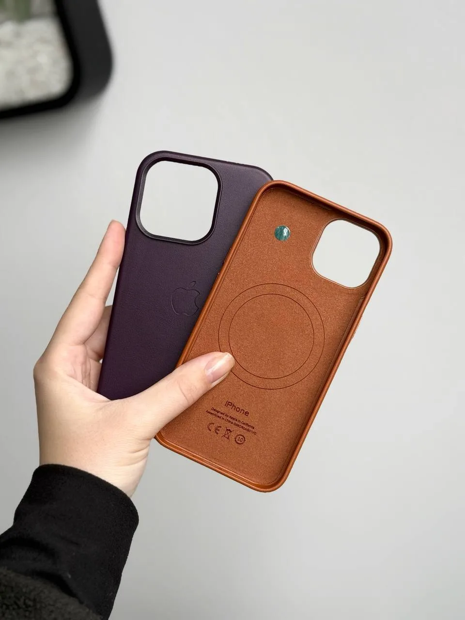 Чохол шкіряний Leather Case with MagSafe iPhone 14 Pro Lux - Зображення 4