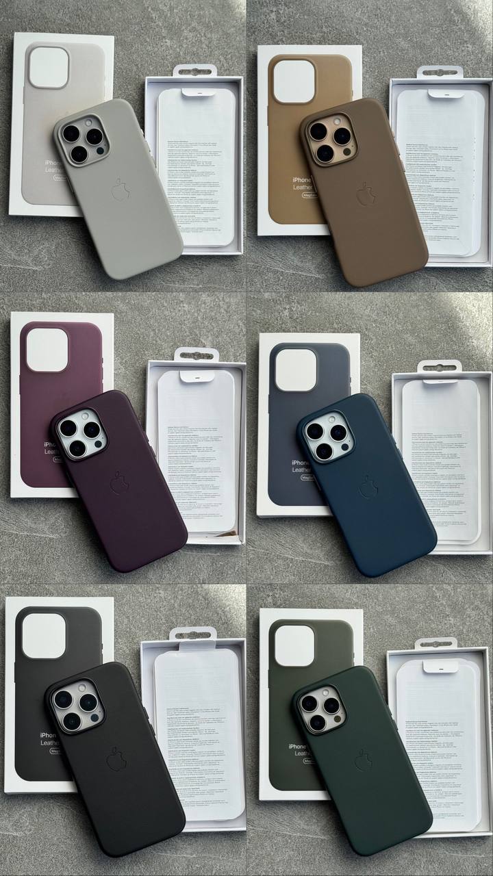 Чохол шкіряний Leather case with MagSafe for iPhone 16 Pro 1:1 - Зображення 3