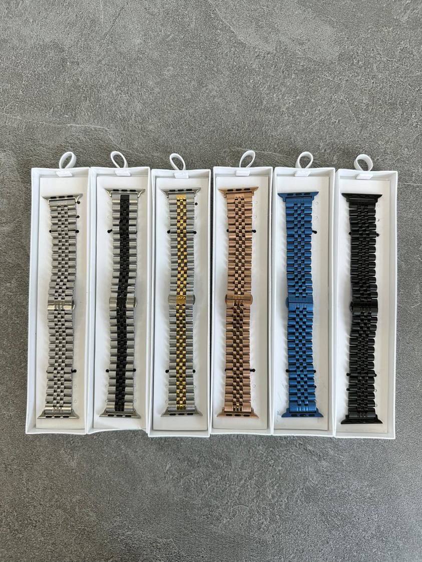 Металевий ремінець 5-Bead Rolex Metal Band для Apple Watch 38 40 41mm + (42mm 10 Series) - Зображення 2