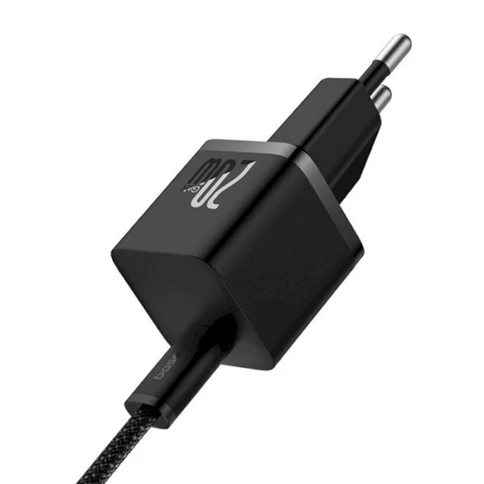 Мережевий зарядний пристрій Baseus GaN5 Fast Charger 20W + Cable Type-C to Type-C 100W 1m - Зображення 5