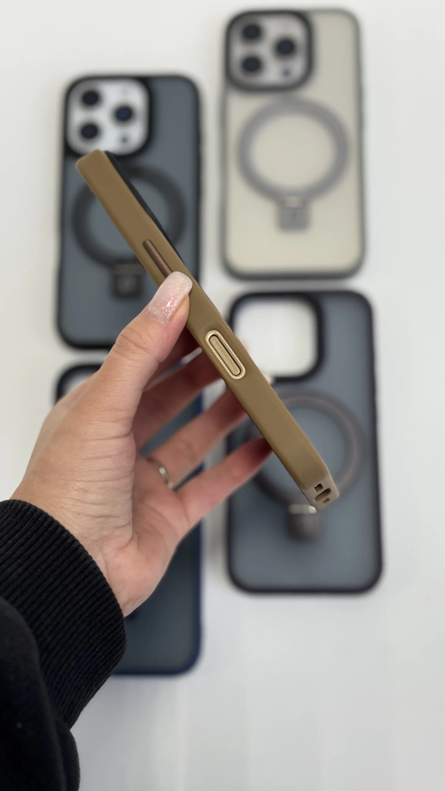 Чохол матовий з підставкою Nofelet MATT Ring case MagSafe для iPhone 15 - Зображення 2