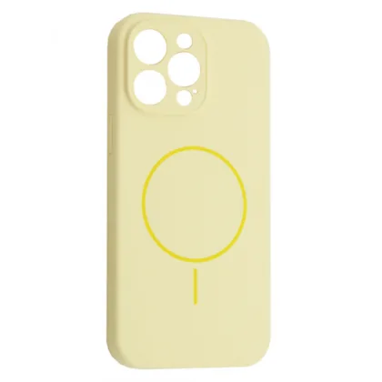 Чохол силіконовий Silicone Case Full Camera Fine Ring MagSafe for iPhone 14 Pro