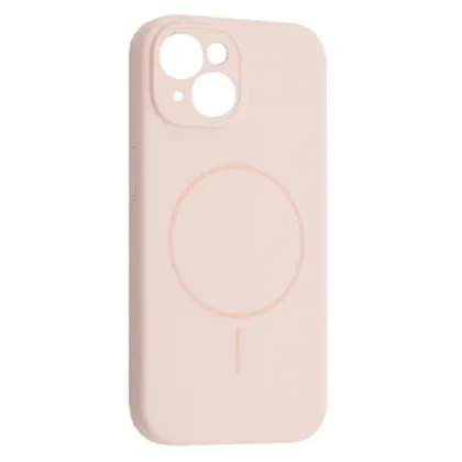 Чохол силіконовий Silicone Case Full Camera Fine Ring MagSafe for iPhone 15