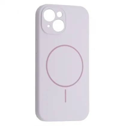 Чохол силіконовий Silicone Case Full Camera Fine Ring MagSafe for iPhone 14