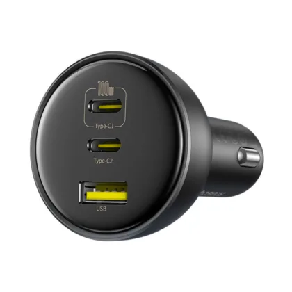 Автомобільний зарядний пристрій Baseus Multi-Port 152.5W (100W + 30W + 22.5W) + Кабель Type-C to Type-C