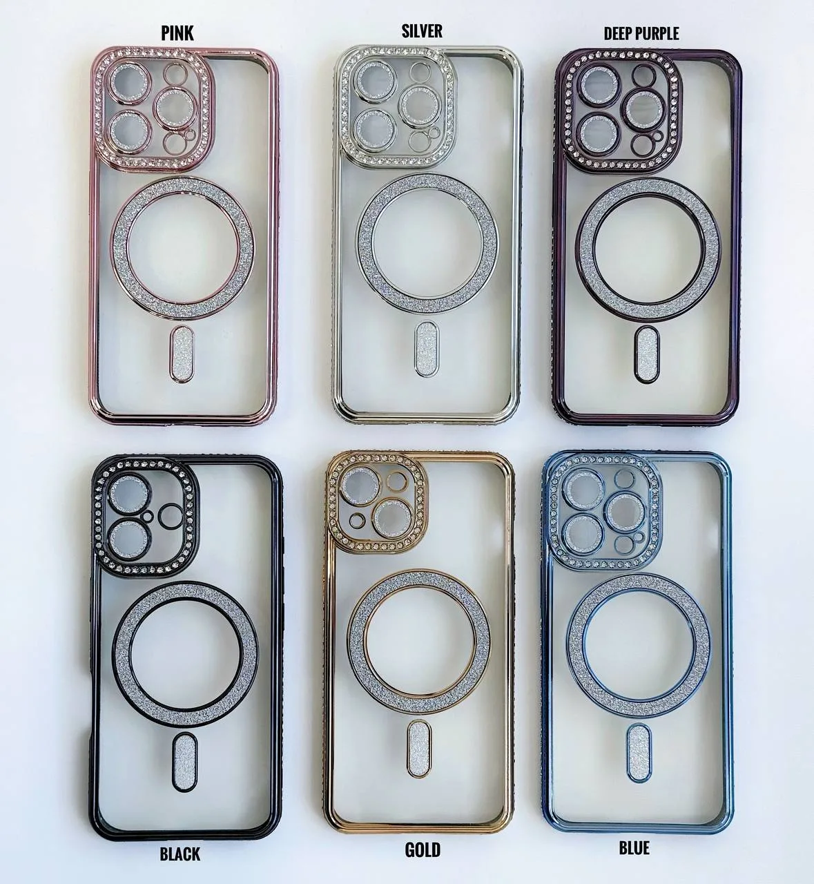 Чохол прозорий з блискітками Diamond Shining Case with MagSafe для iPhone 16 - Зображення 2