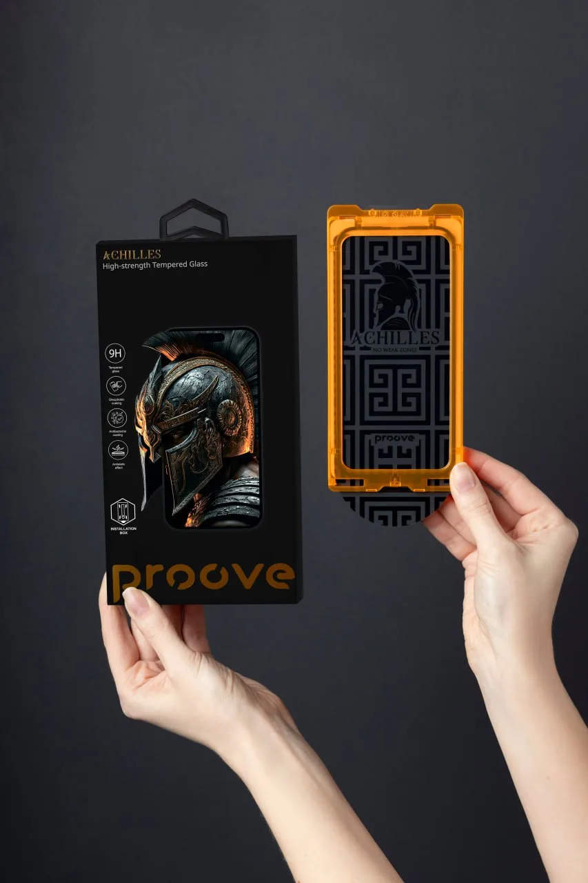 Захисне скло з монтажною рамкою Proove Achilles Installation Box для iPhone 15 Pro Max - Зображення 3