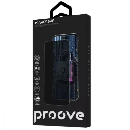 Захисне скло-антишпигун з монтажною рамкою Proove Privacy 360 Installation Box для iPhone 14 Pro