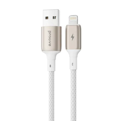 Кабель Proove Dense Metal USB to Lightning 2.4A (1m) white