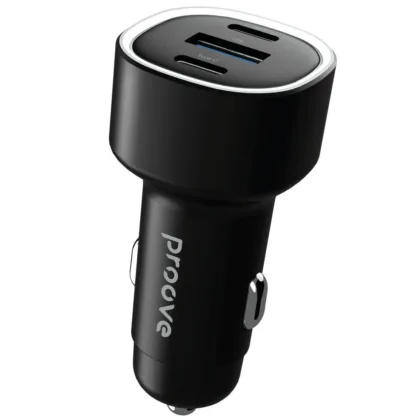 Автомобільний зарядний пристрій Proove Flash 60W (2Type-C + USB) black