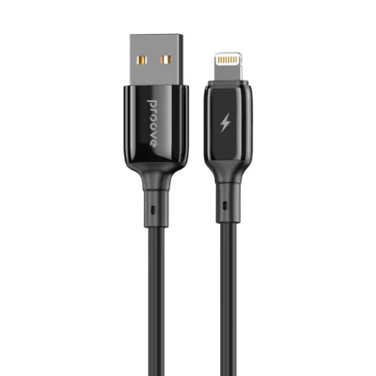 Кабель Proove Flex Metal USB to Lightning 2.4A (1m) black