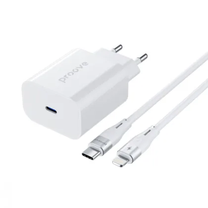 МЗП Proove Rapid 20W (Type-C) + Кабель Type-C to Lightning white
