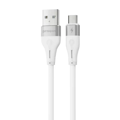Кабель Proove Soft Silicone USB to Micro USB 2.4A (1m) white