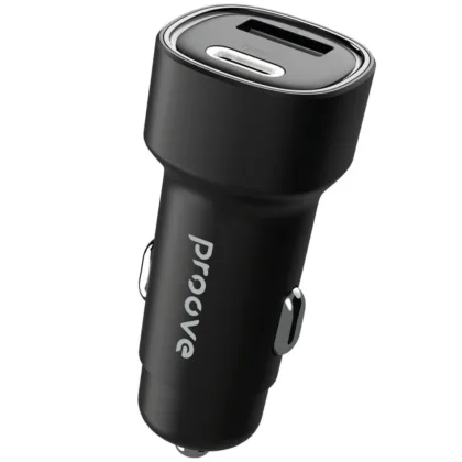 Автомобільний зарядний пристрій Proove Flash 48W (Type-C + USB) black