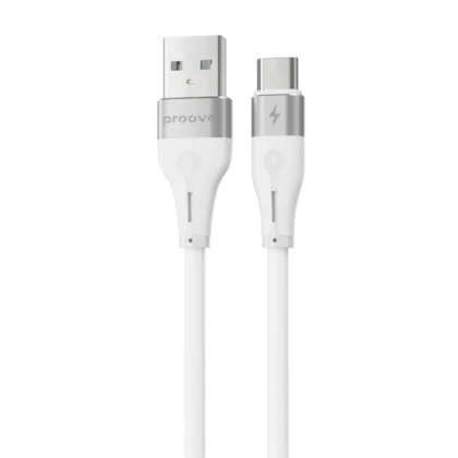 Кабель Proove Soft Silicone USB to Type-C 2.4A (1m) white