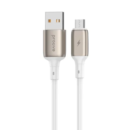 Кабель Proove Flex Metal USB to Micro USB 2.4A (1m) white