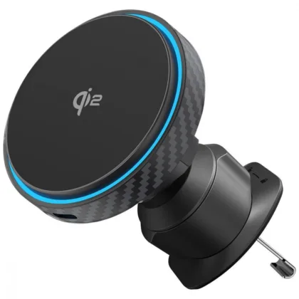 Автомобільний тримач з бездротовою зарядкою Proove Graphite Circle Qi2 15W black