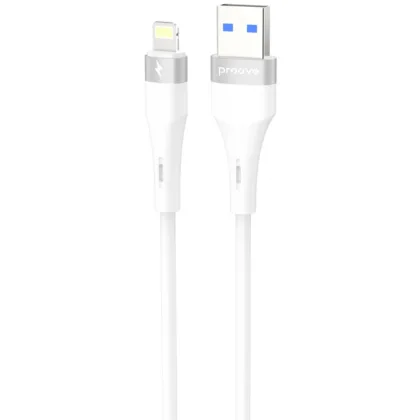 Кабель Proove Light Silicone Plus USB to Lightning 2.4A (1m) white