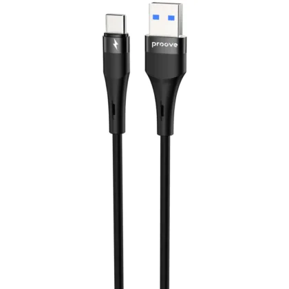 Кабель Proove Light Silicone Plus USB to Type-C 3A (1m) black