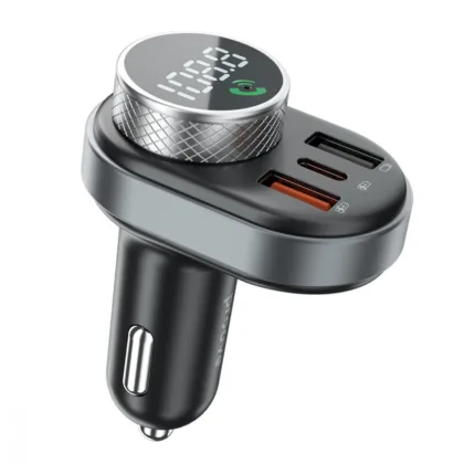 Автомобільний зарядний пристрій Proove FM Launcher Sound Link 30W (PD+QC3.0) Type-C+USB black