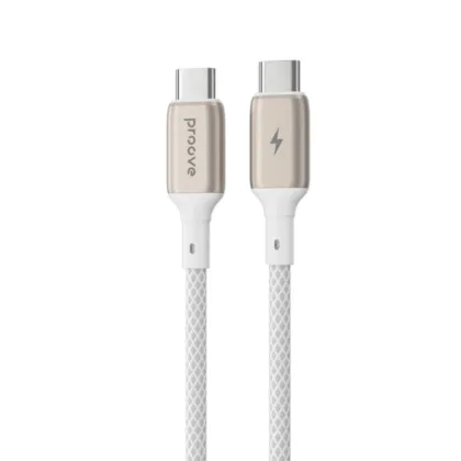 Кабель Proove Dense Metal Type-C to Type-C 60W (1m) white