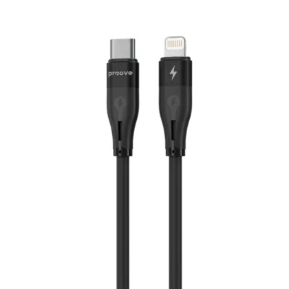 Кабель Proove Soft Silicone Type-C to Lightning 27W (1m) black