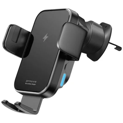 Автомобільний тримач з бездротовою зарядкою Proove Triple Clamp 15W black