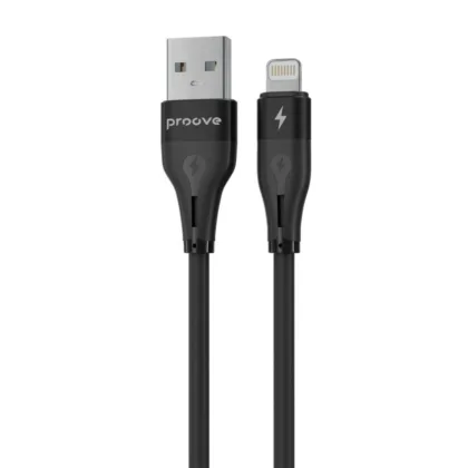 Кабель Proove Soft Silicone USB to Lightning 2.4A (1m) black