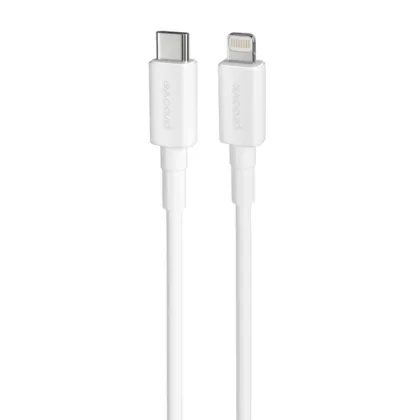 Кабель Proove Small Silicone Type-C to Lightning 20W (1m) white